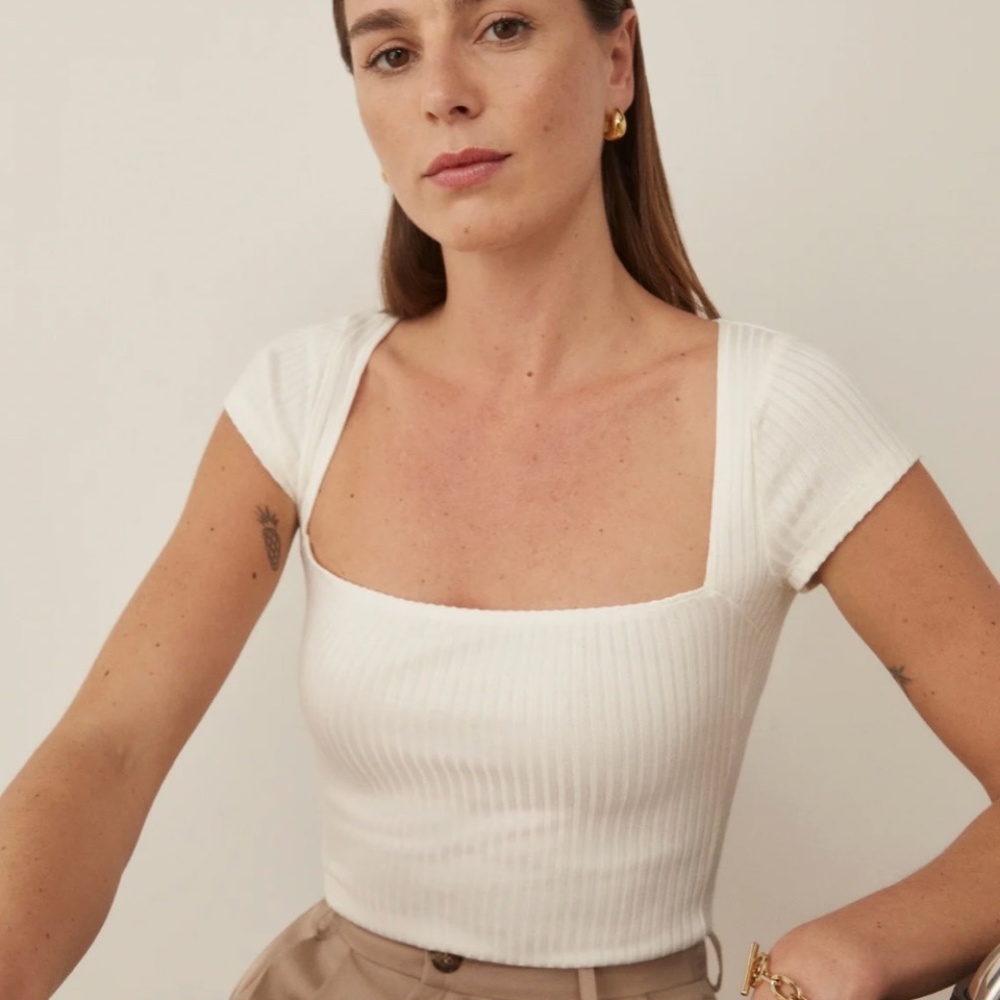 Reformation Bardot top